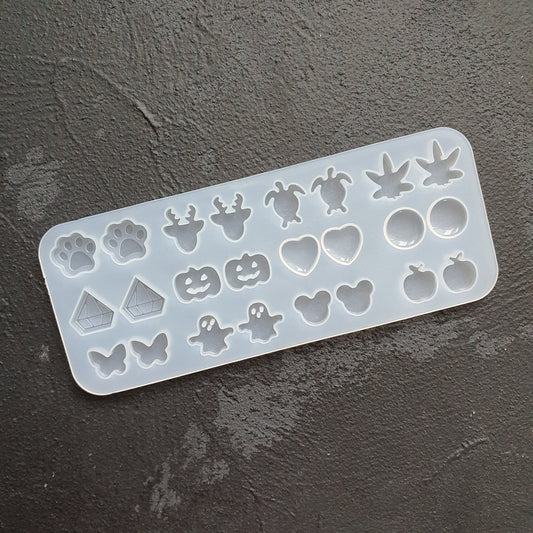Silicone earrings mold "Animals" for resin and epoxy for stud earrings - Luxy Kraft