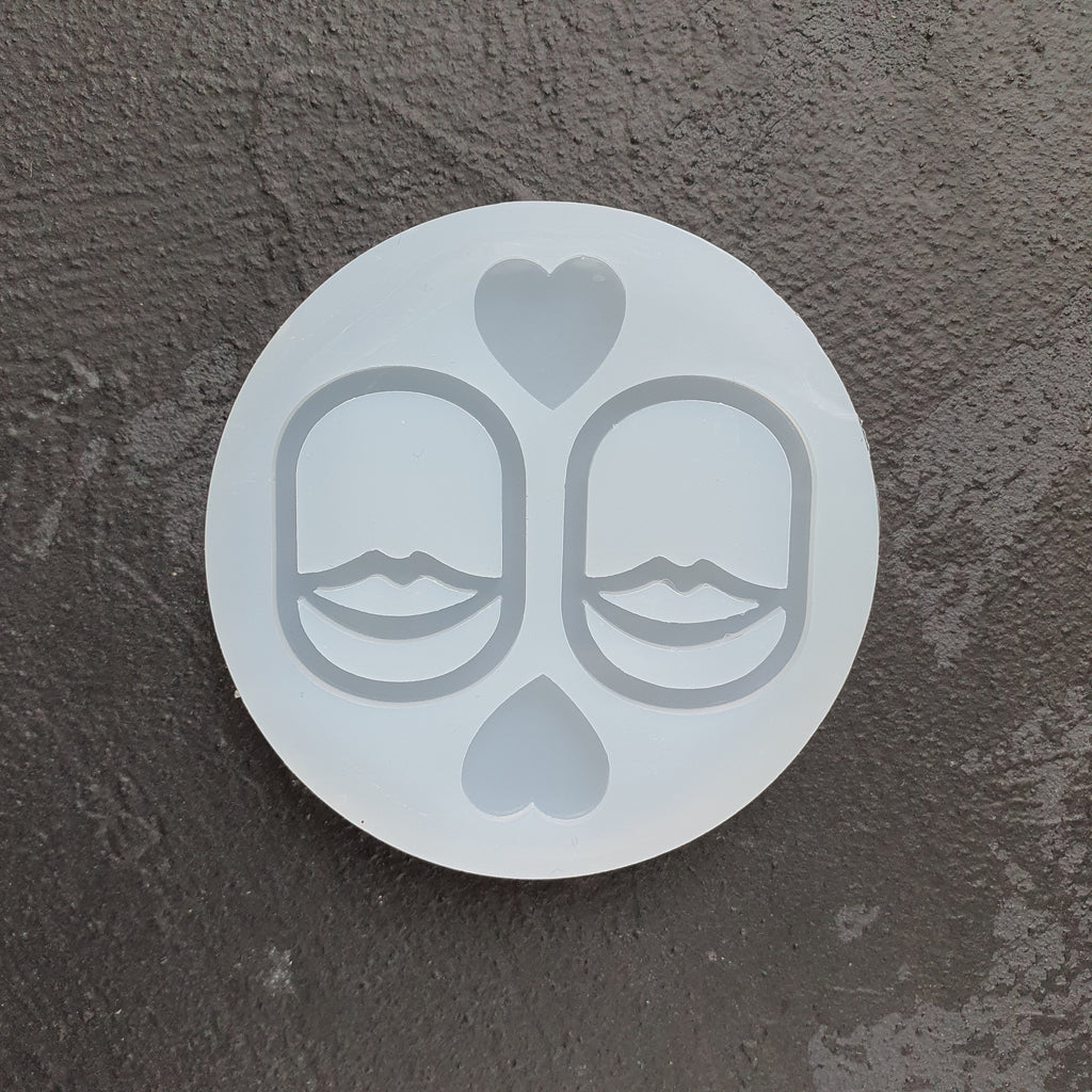 Silicone earrings mold "Lips, Heart" for resin and epoxy - Luxy Kraft