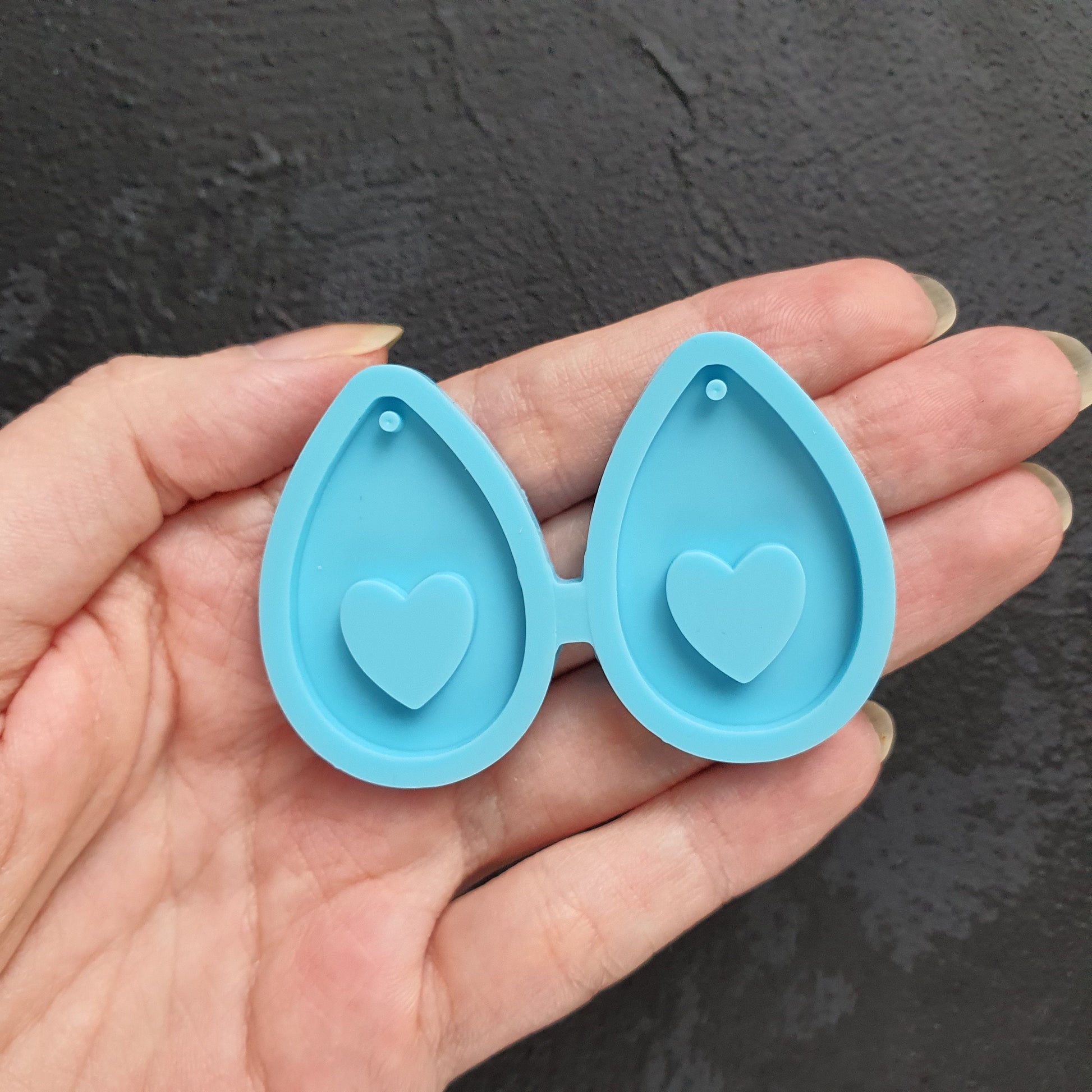 Silicone earrings mold "Heart" for resin and epoxy - Luxy Kraft