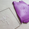 Embossing stamp for polymer clay "Lilium" Floral texture plate Flower debossing stamp Acrylic stamps - Luxy Kraft