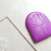 Embossing stamp for polymer clay "Lotus" Floral texture plate Flower debossing stamp Acrylic stamps - Luxy Kraft