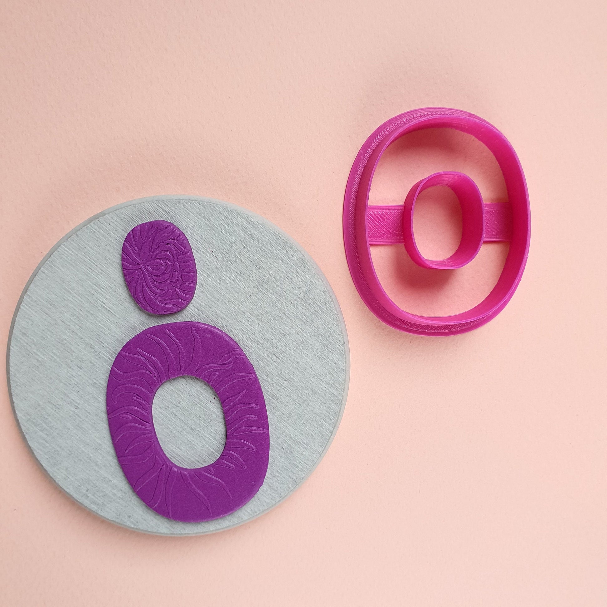 Oval Polymer clay 3D cutters Jewelry Earrings Geometry shape cutter - Luxy Kraft