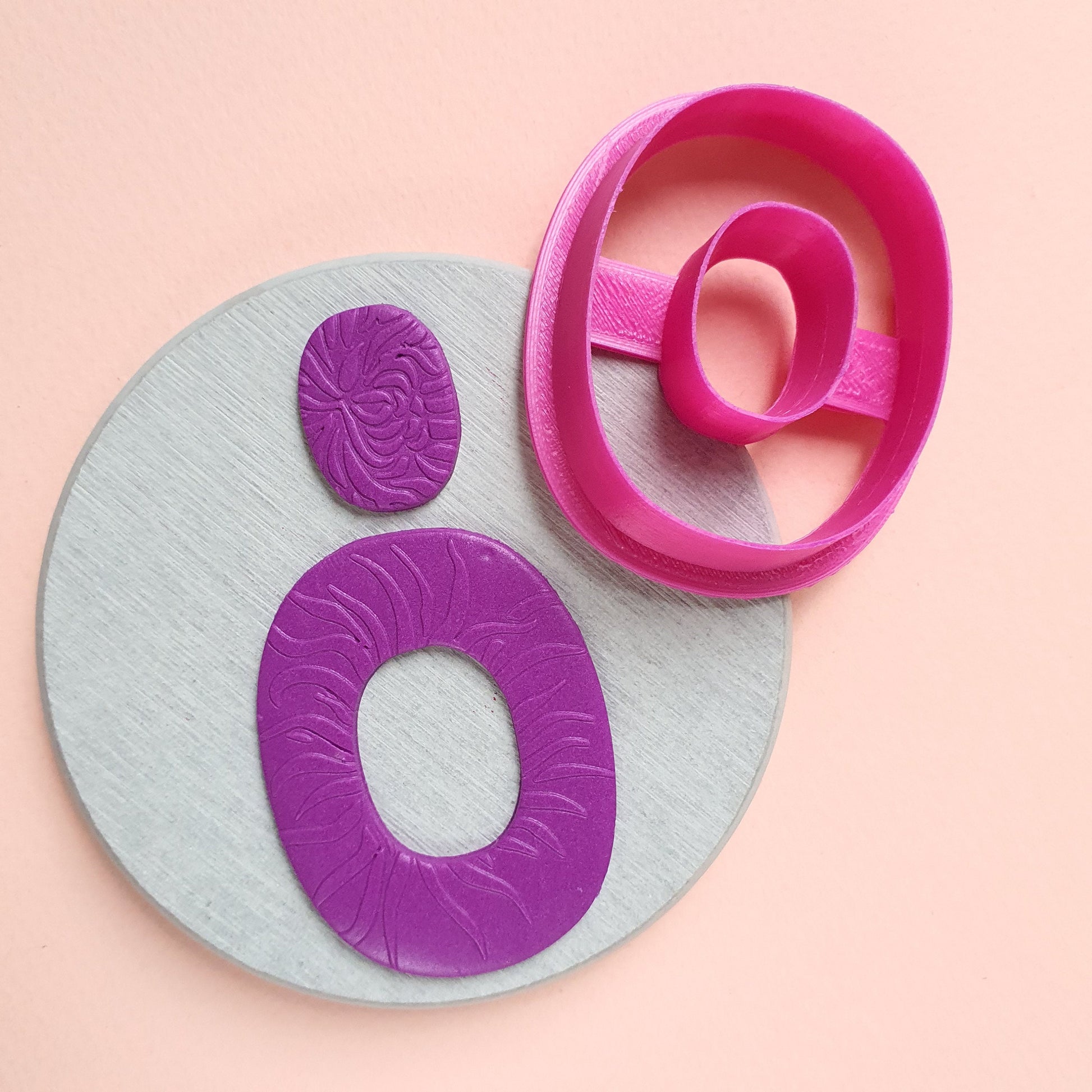 Oval Polymer clay 3D cutters Jewelry Earrings Geometry shape cutter - Luxy Kraft