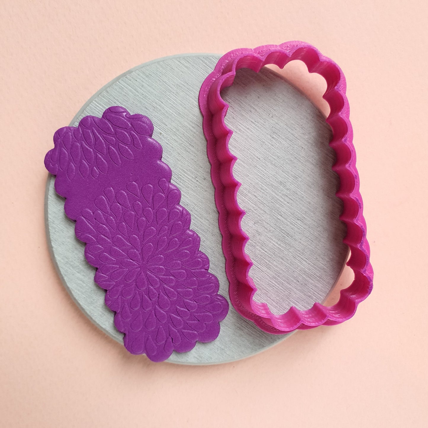 Hair clip Barrette Polymer clay 3D cutter - Luxy Kraft