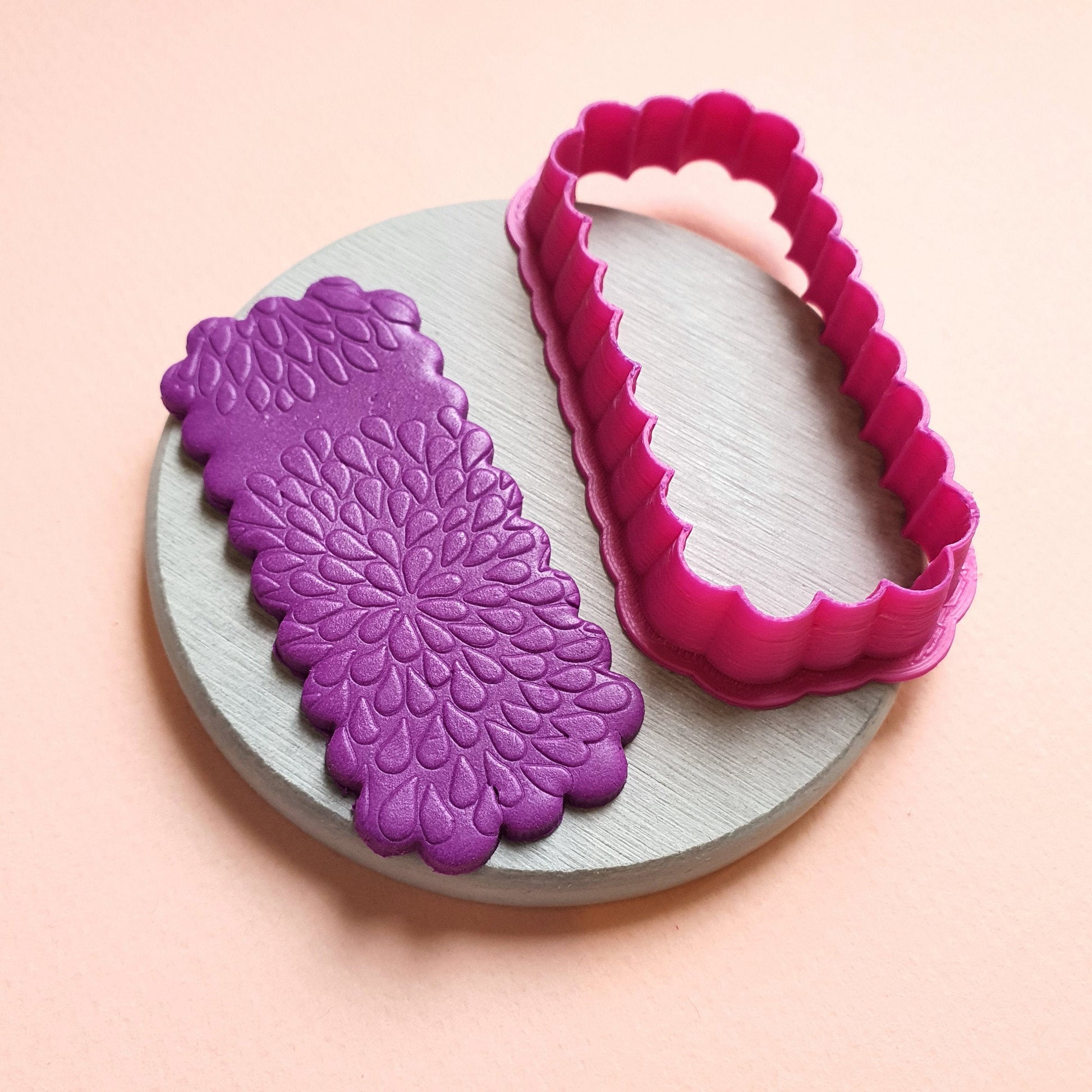 Hair clip Barrette Polymer clay 3D cutter - Luxy Kraft