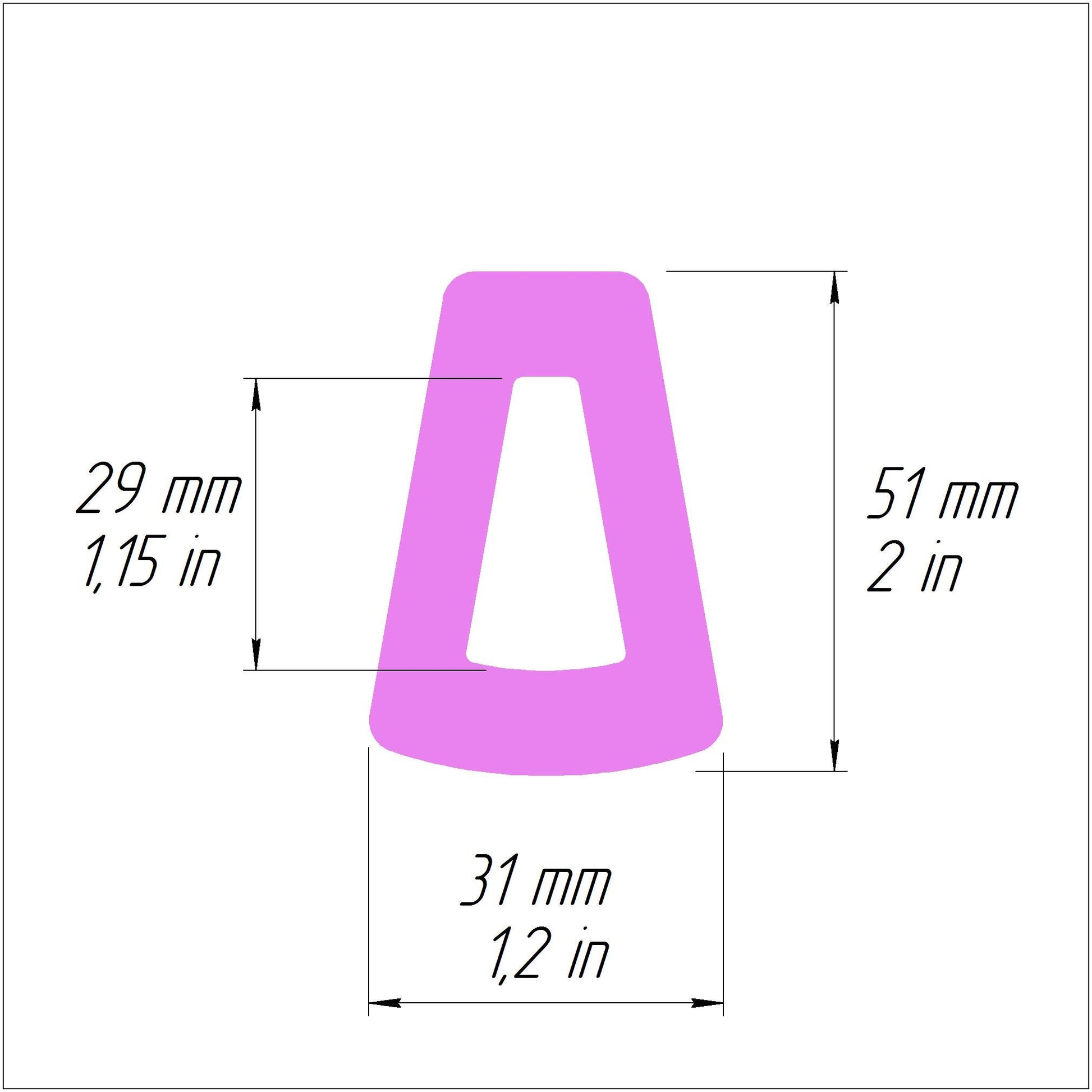 Trapezoid Polymer clay 3D cutters Jewelry Earrings Geometry shape cutter - Luxy Kraft