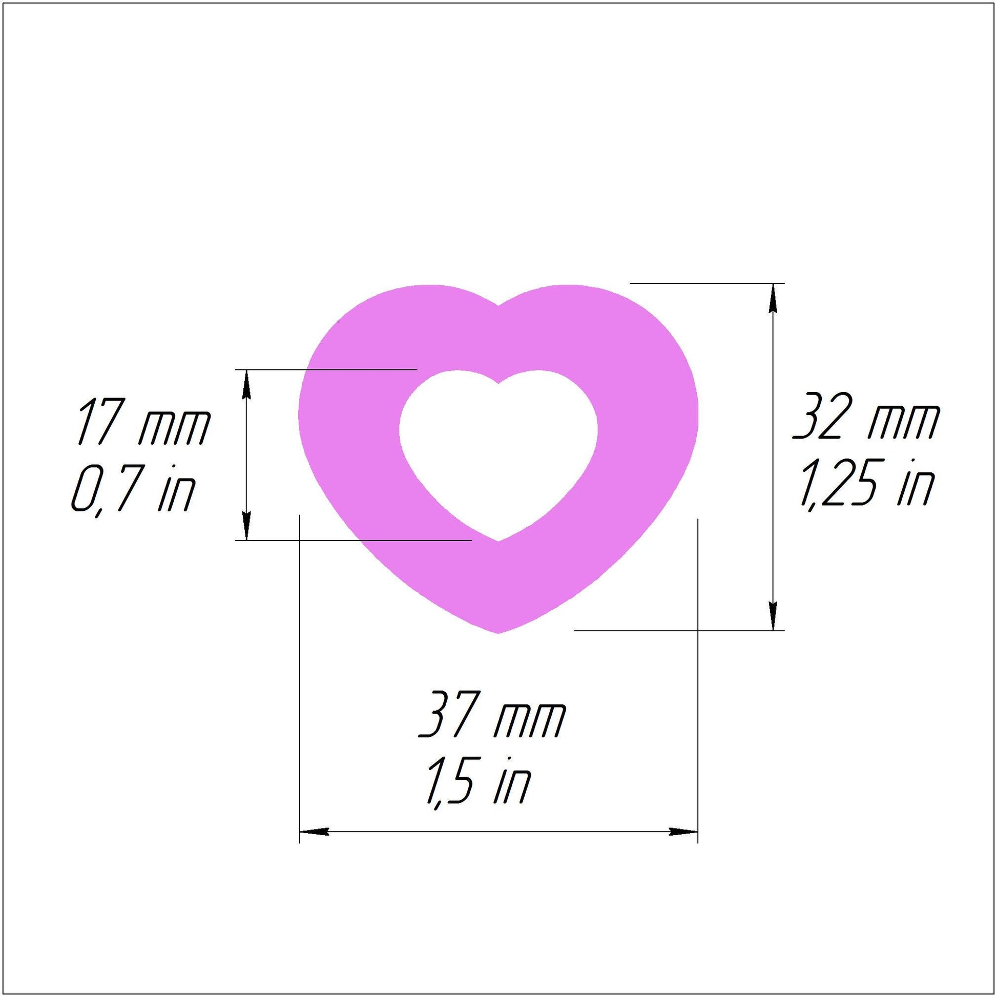 Heart Polymer clay 3D cutters Jewelry Earrings Geometry shape cutter - Luxy Kraft