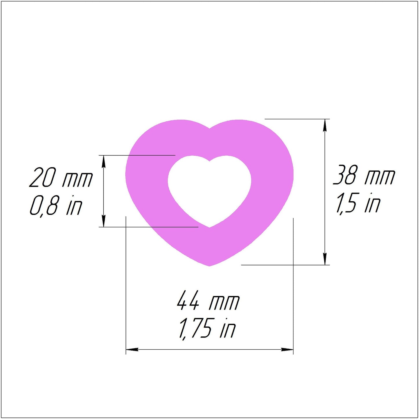 Heart Polymer clay 3D cutters Jewelry Earrings Geometry shape cutter - Luxy Kraft