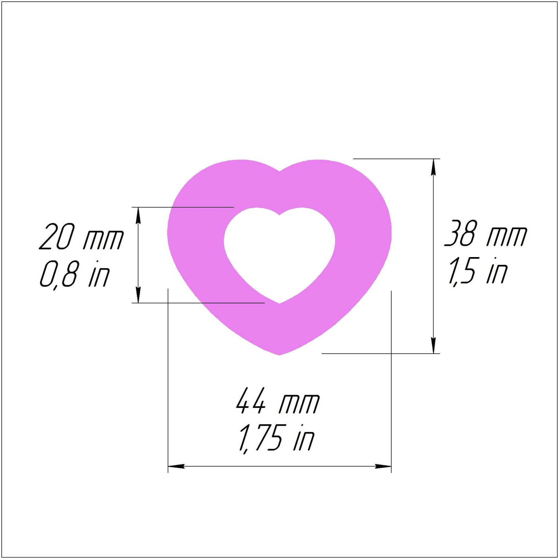 Heart Polymer clay 3D cutters Jewelry Earrings Geometry shape cutter - Luxy Kraft