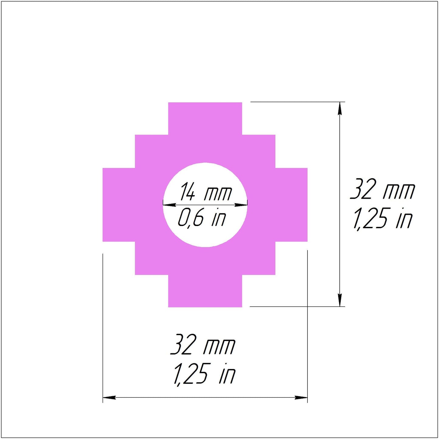 Cross Polymer clay 3D cutters Jewelry Earrings Geometry shape cutter - Luxy Kraft