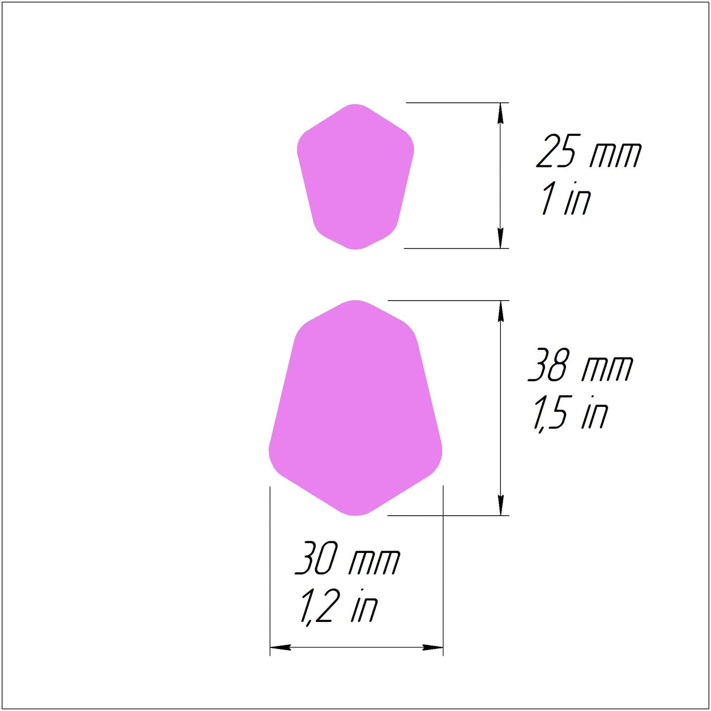 Polymer clay 3D cutters Jewelry Earrings Geometry shape cutter 2 pcs set