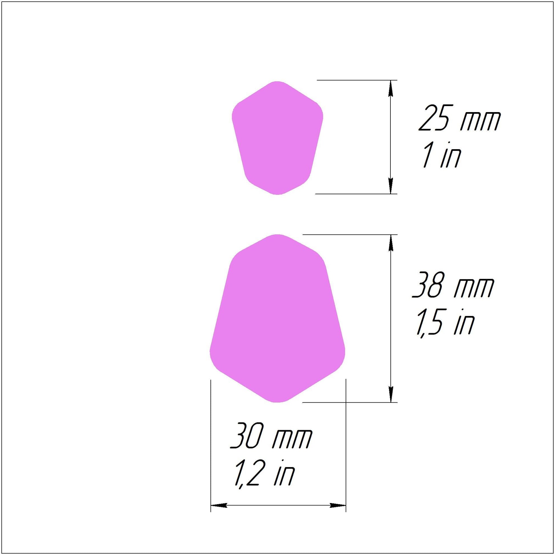 Polymer clay 3D cutters Jewelry Earrings Geometry shape cutter 2 pcs set