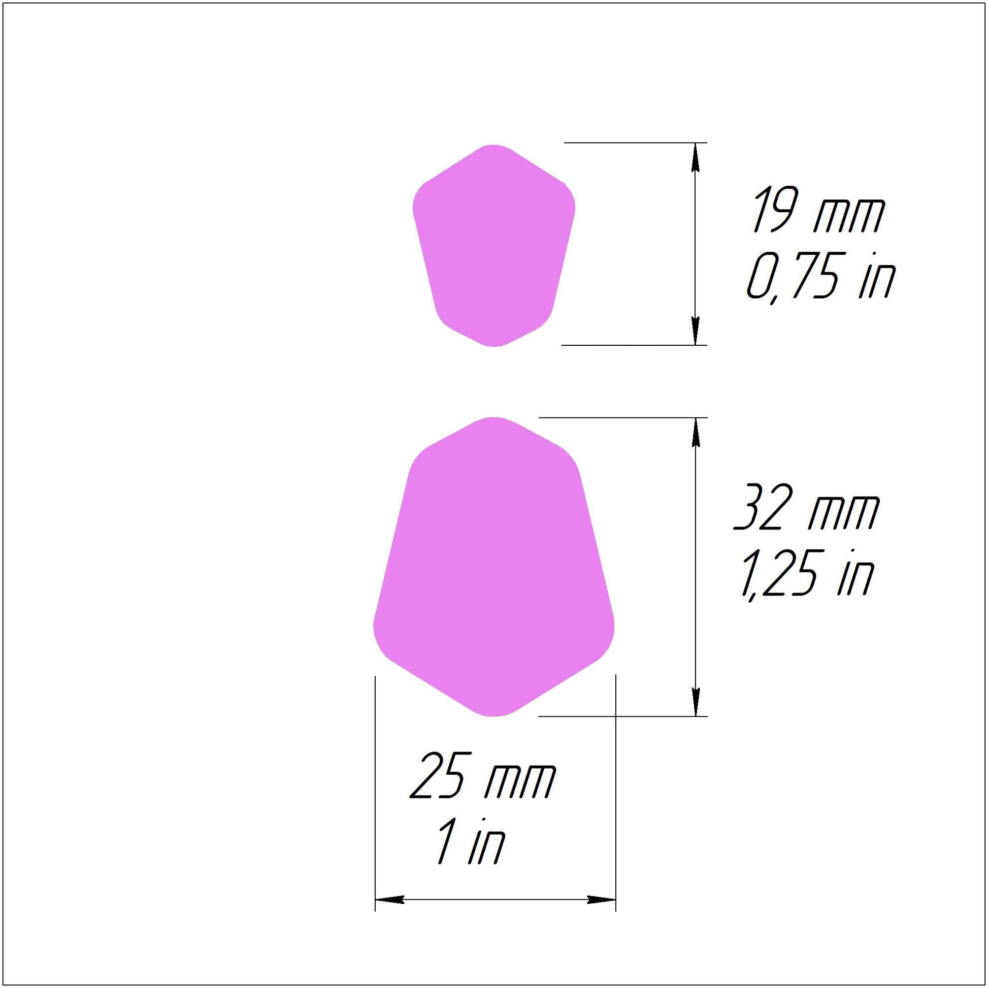 Polymer clay 3D cutters Jewelry Earrings Geometry shape cutter 2 pcs set