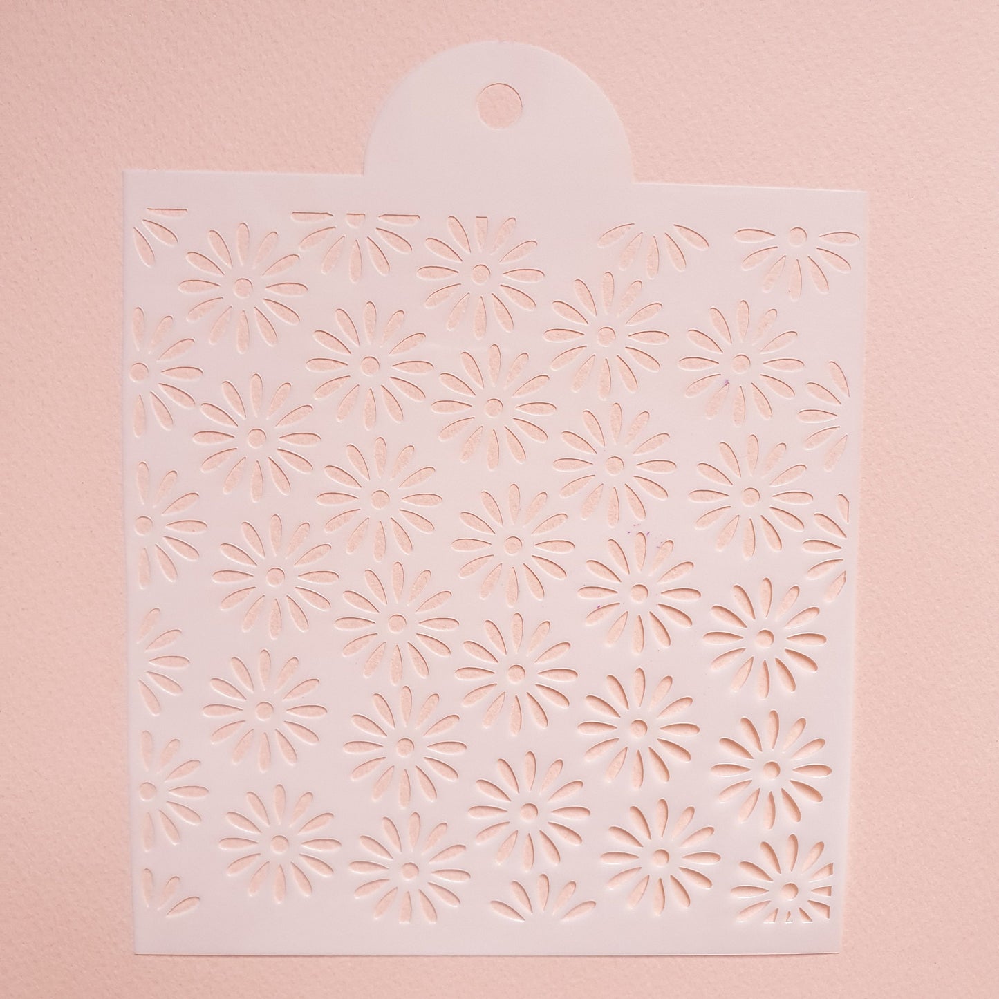 Texture sheet Polymer clay stencil sheet "Daisy" flower shapes mat - Luxy Kraft