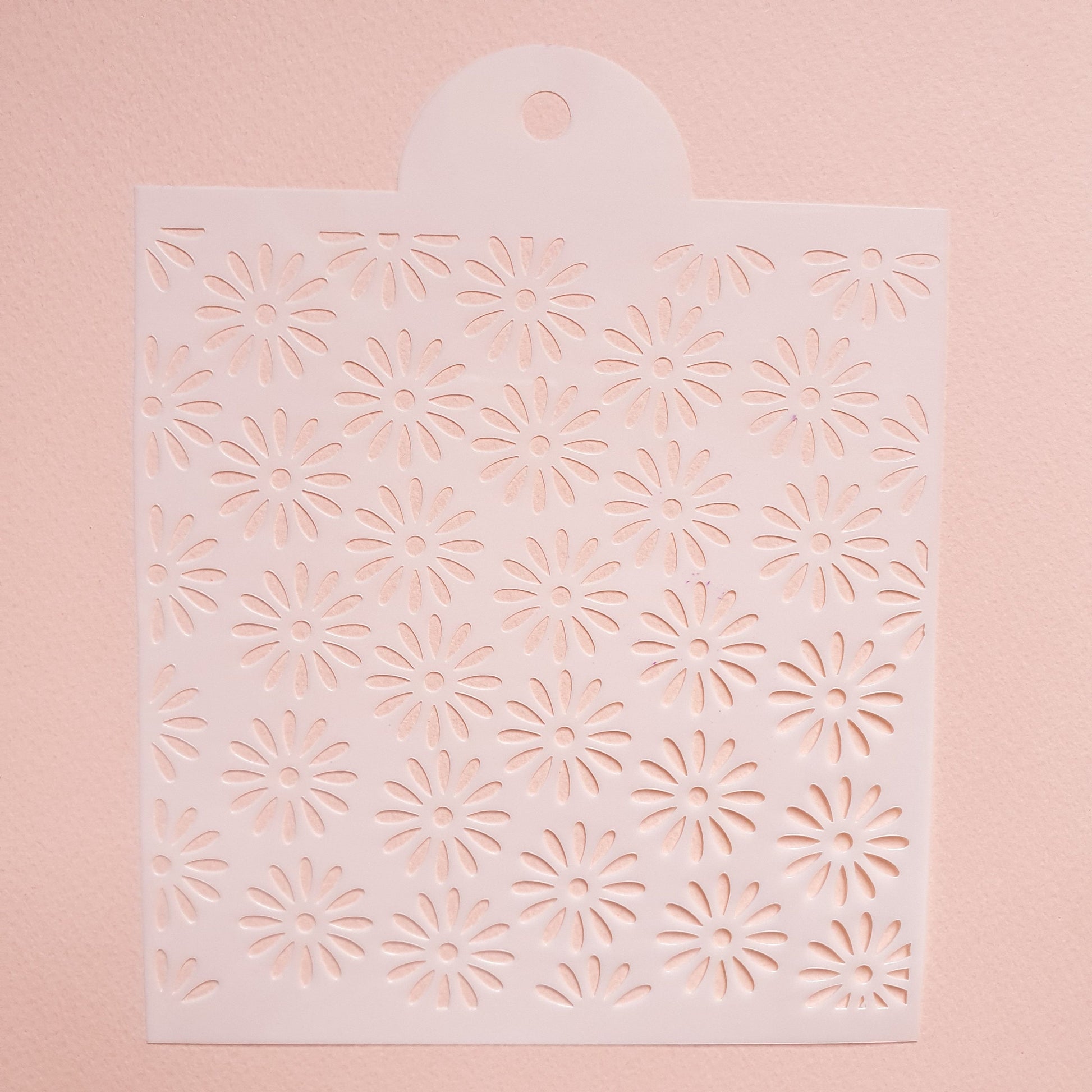 Texture sheet Polymer clay stencil sheet "Daisy" flower shapes mat - Luxy Kraft