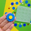 Giant Silicone earrings mold "Flowers" for resin and epoxy 16 pcs flowers - Luxy Kraft