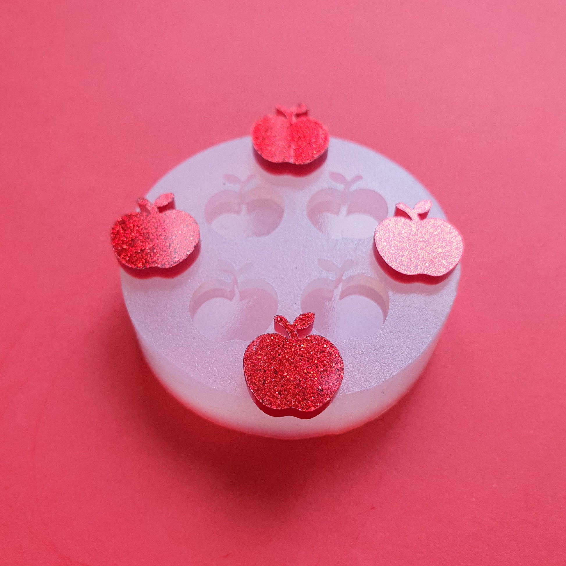Apple Silicone earrings mold for resin and epoxy for stud earrings - Luxy Kraft
