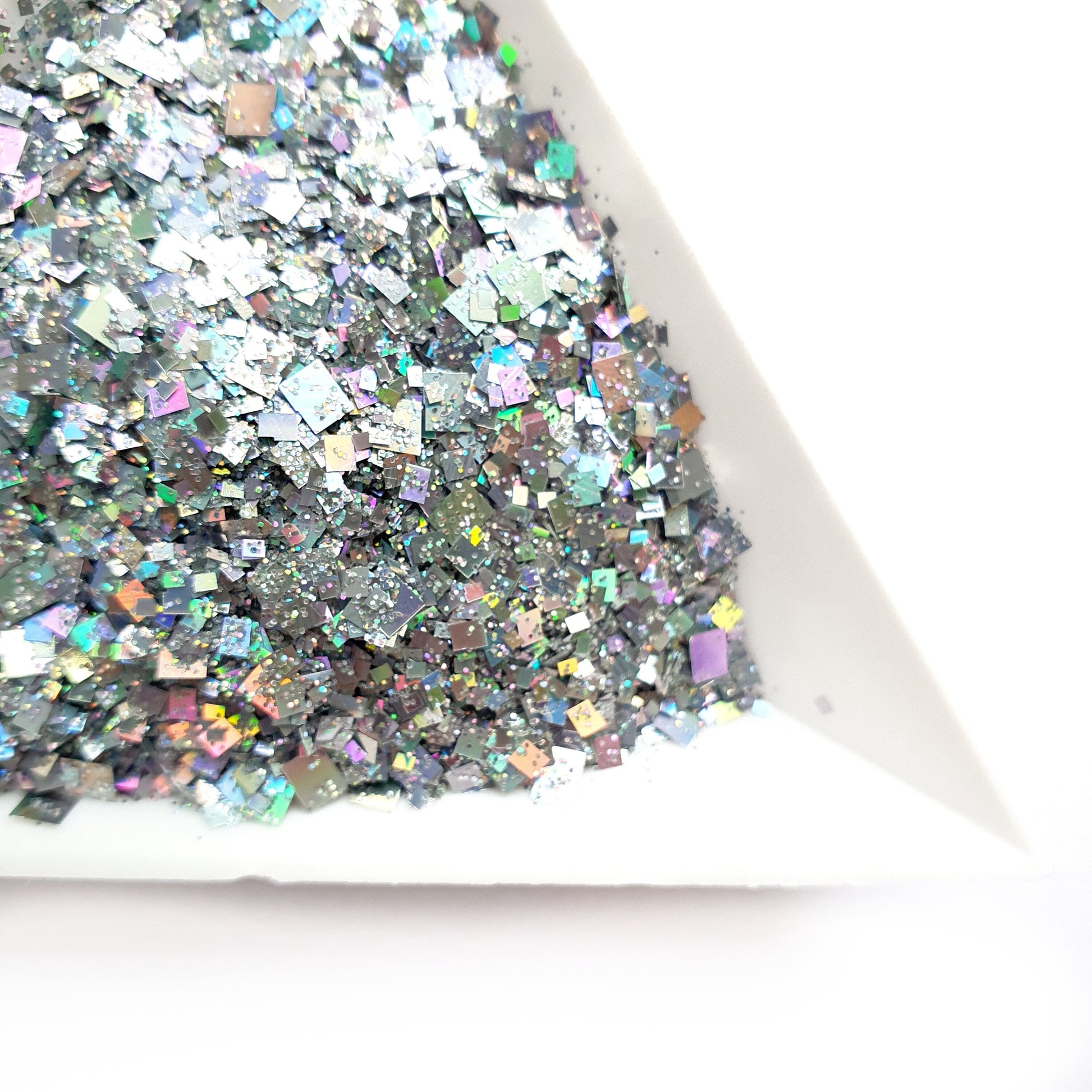 Silver Square holographic Chunky glitter for Resin Epoxy crafts
