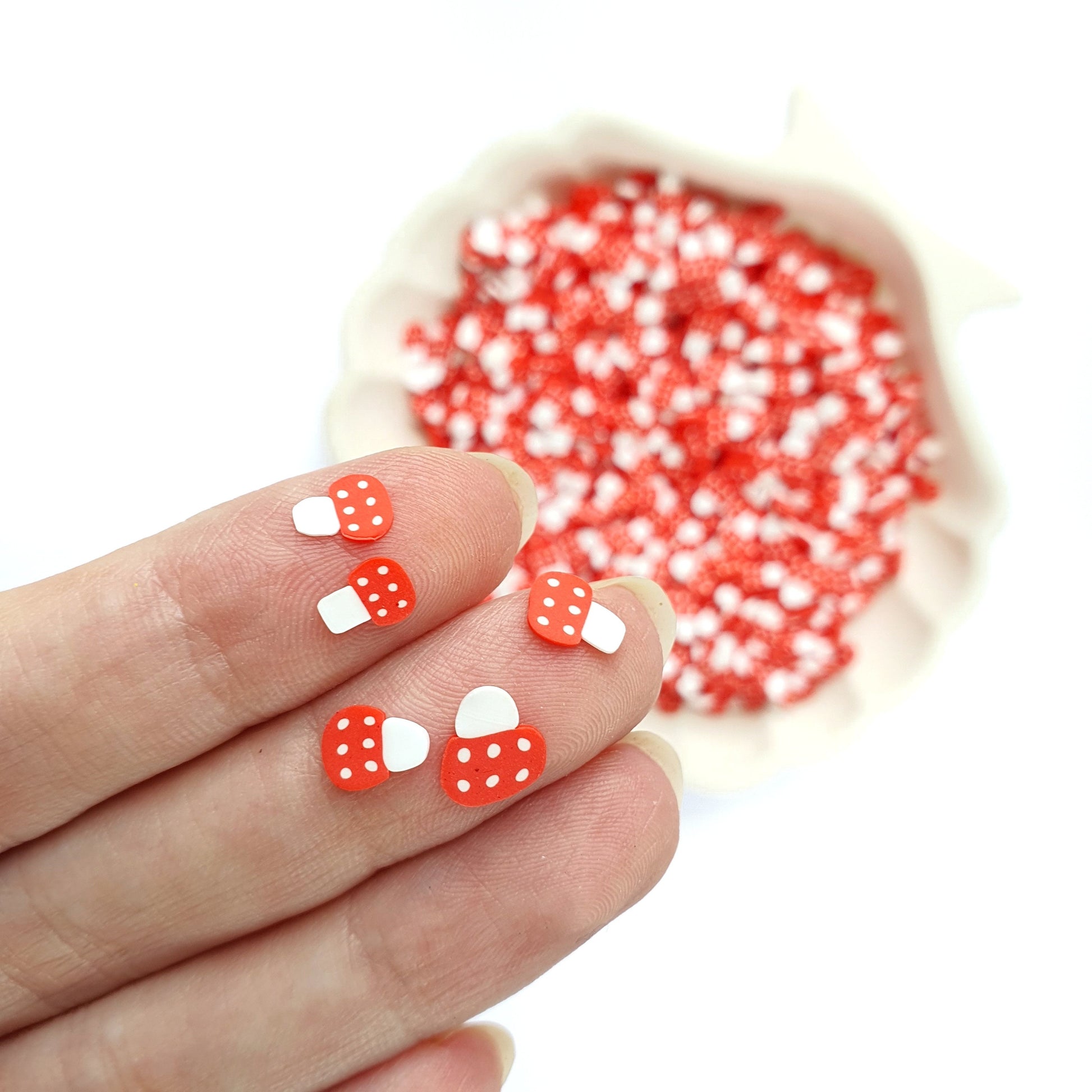 Mushrooms polymer clay shapes for Resin Epoxy crafts for nail design - Luxy Kraft