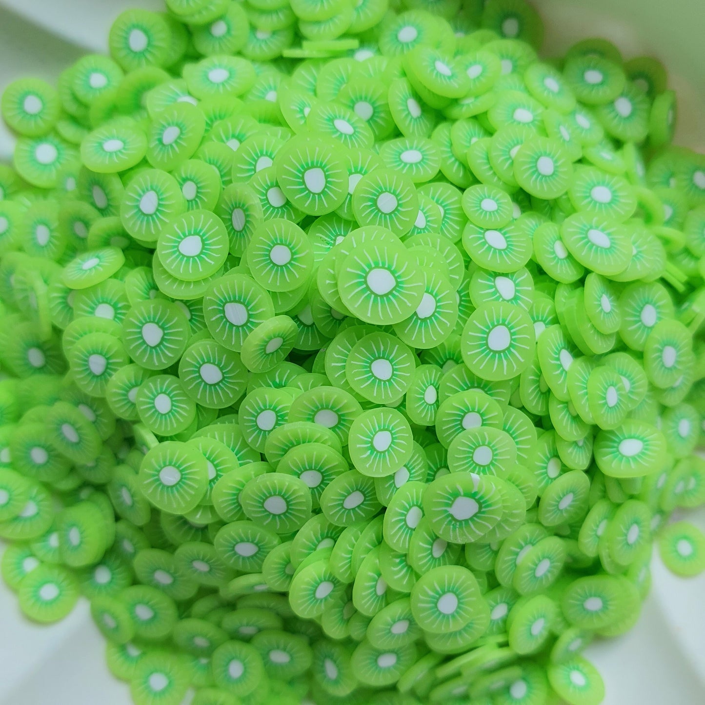 Kiwi fruit polymer clay shapes for Resin Epoxy crafts for nail design