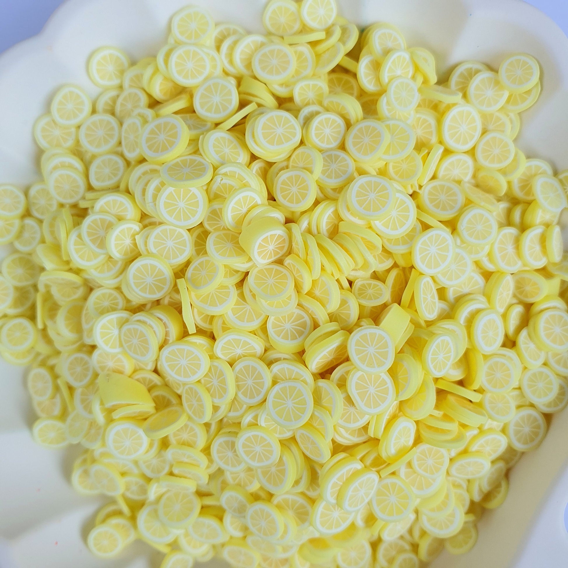 Lemon polymer clay shapes for Resin Epoxy crafts for nail design - Luxy Kraft