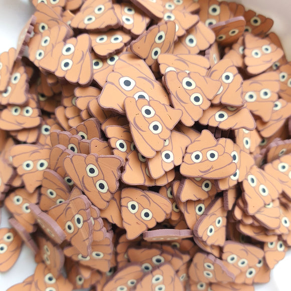 Mini poop emoji polymer clay shapes for Resin Epoxy crafts for nail design