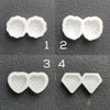 Silicone earrings mold Heart Monstera Flower Diamond Jewelry Resin mould for resin and epoxy - Luxy Kraft