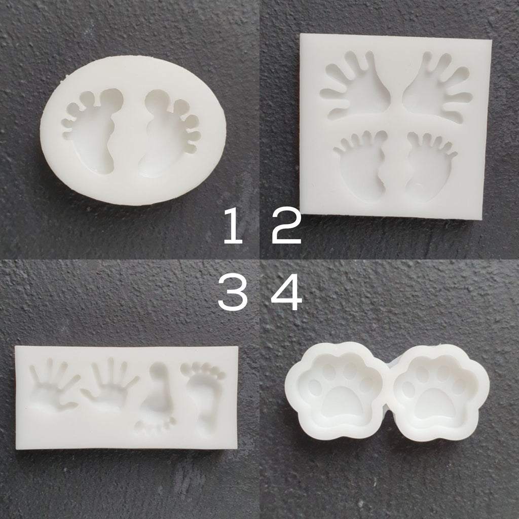 Silicone earrings mold Hands Feet Paws Jewelry Resin mould for resin and epoxy