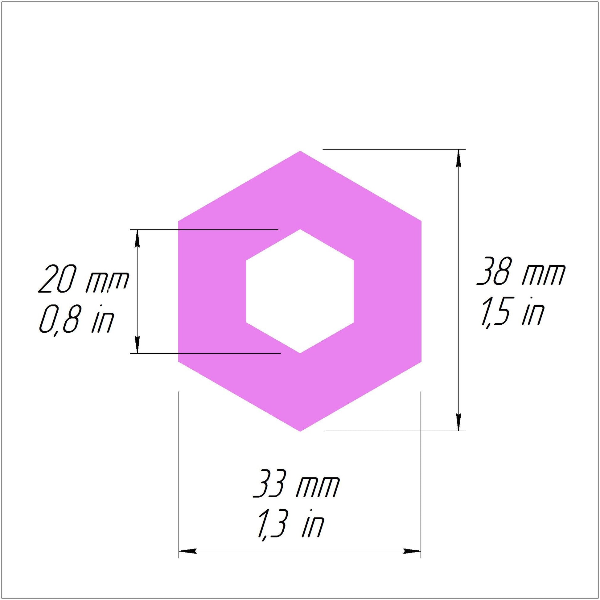 Hexagon Polymer clay 3D cutters Jewelry Earrings Geometry shape cutter - Luxy Kraft