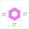 Hexagon Polymer clay 3D cutters Jewelry Earrings Geometry shape cutter - Luxy Kraft