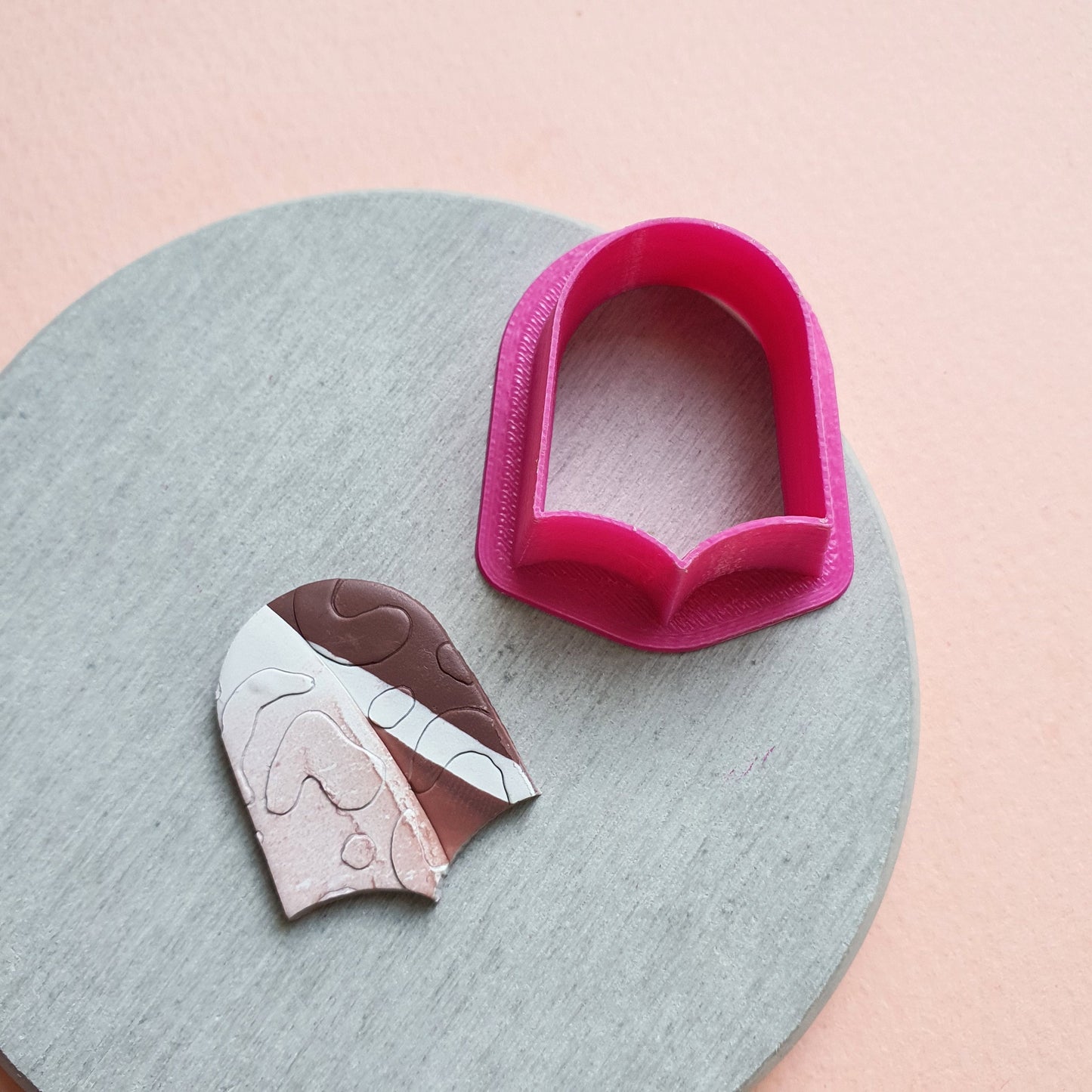 Polymer clay cutters & Flower silicone mold Geometry Earrings Jewelry shape cutter and mold - Luxy Kraft