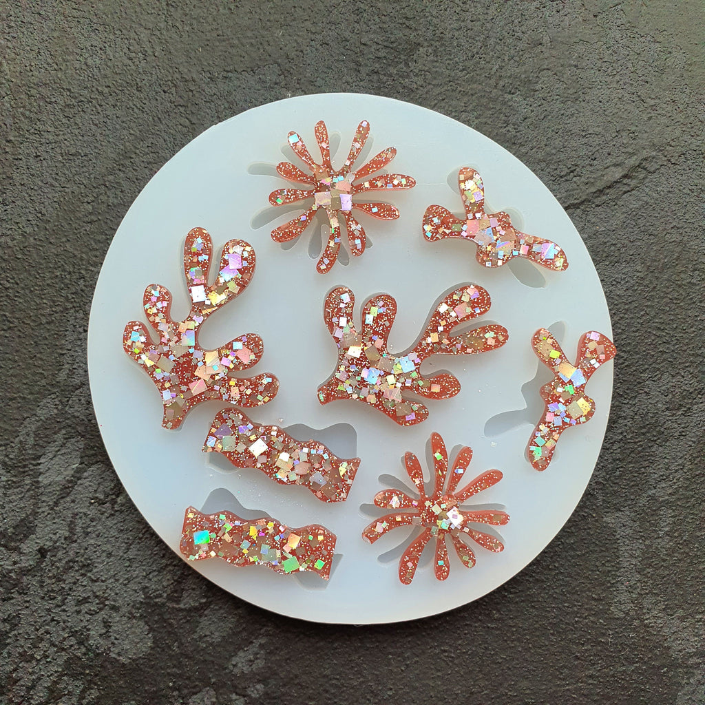 Silicone earrings mold Jewelry Resin mould for resin and epoxy 4 designs - Luxy Kraft