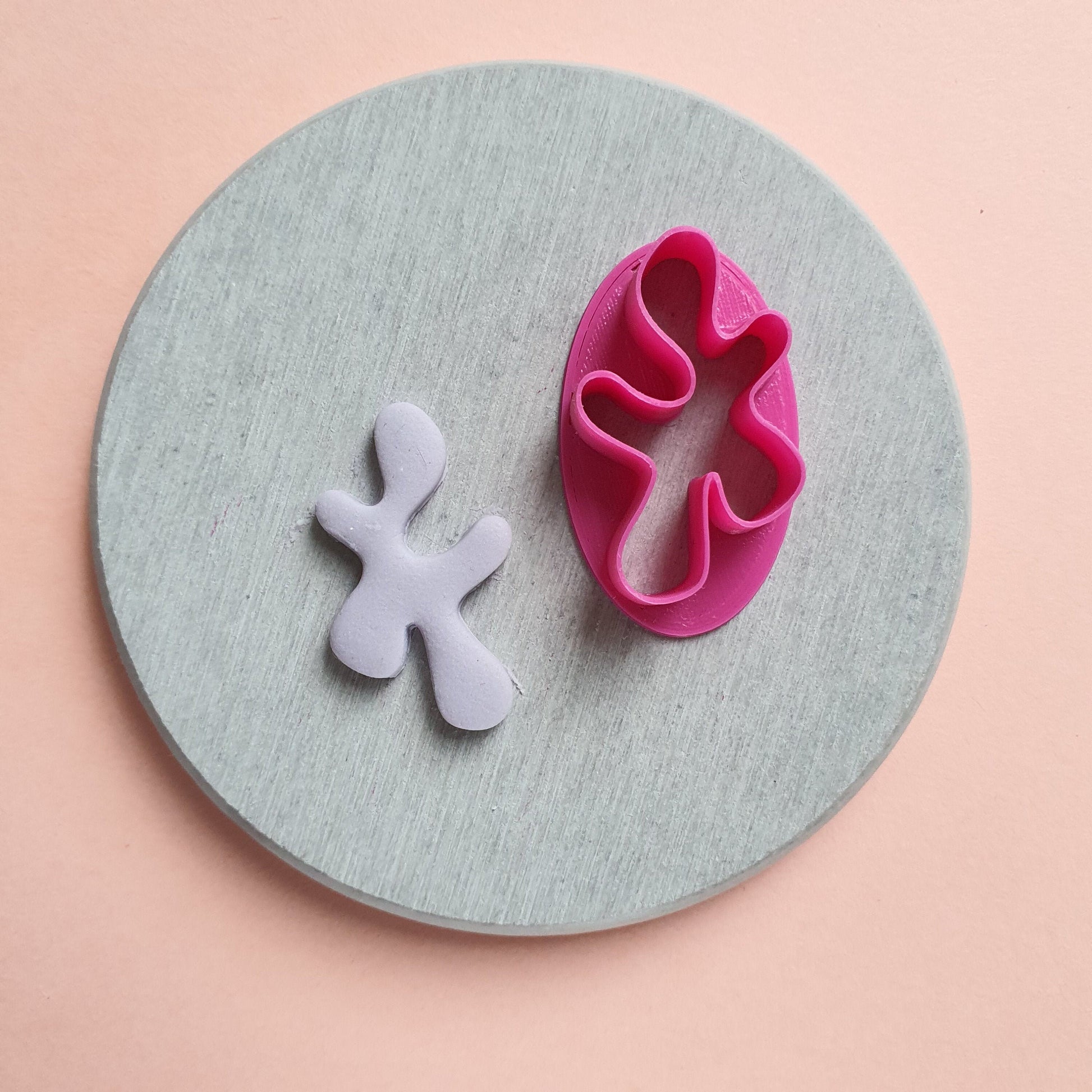 Polymer clay cutter 3D print cutters Jewelry Earrings "Coral" shape plastic cutter
