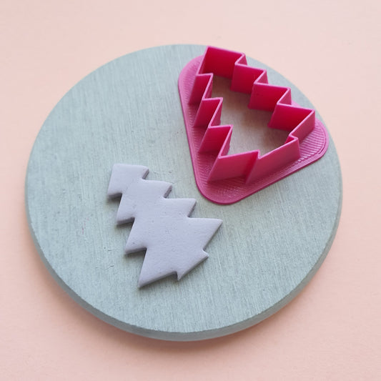 Polymer clay cutter 3D print cutters Jewelry Earrings "Christmas tree" shape plastic cutter
