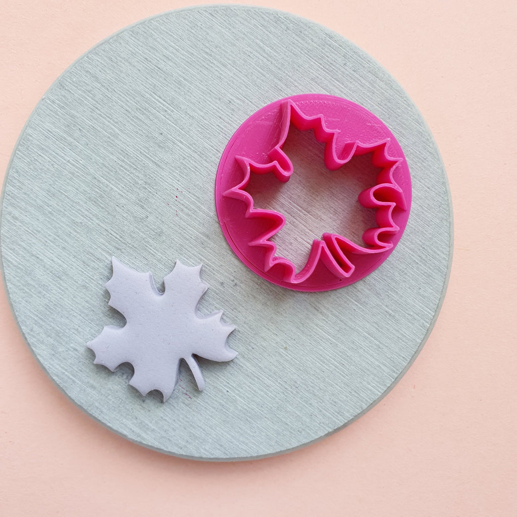Polymer clay cutter 3D print cutters Jewelry Earrings "Leaf" shape plastic cutter - Luxy Kraft