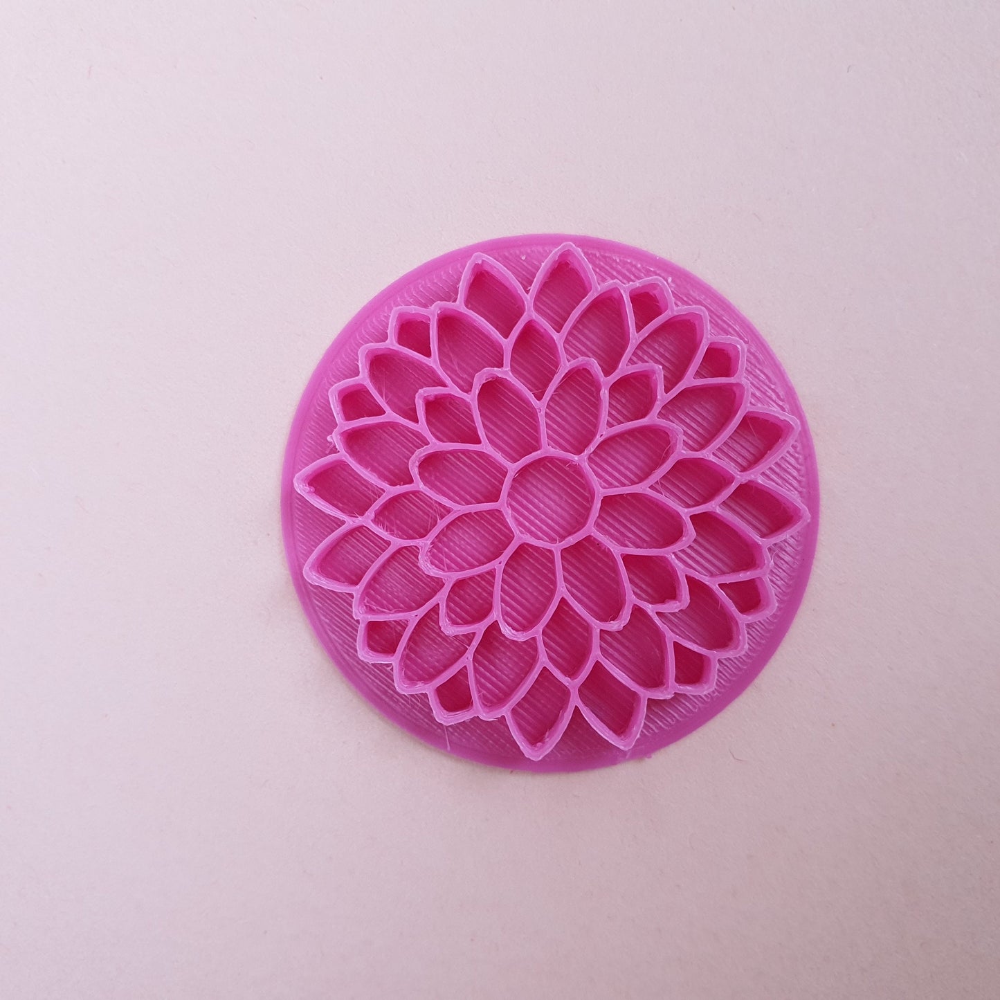 Polymer clay stamp "Flower" 3D printed embossing - Luxy Kraft