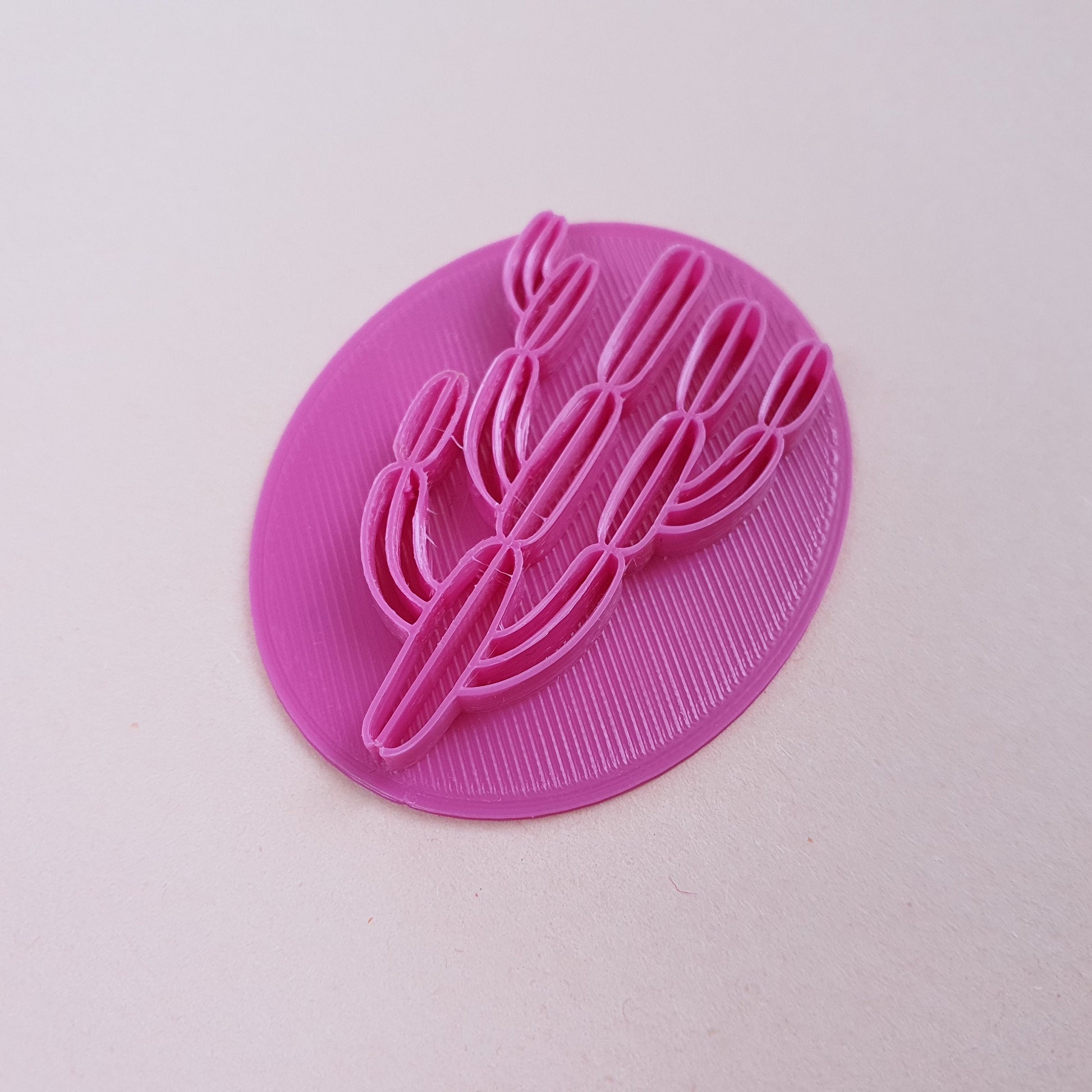 Polymer clay stamp "Cactus" 3D printed embossing - Luxy Kraft