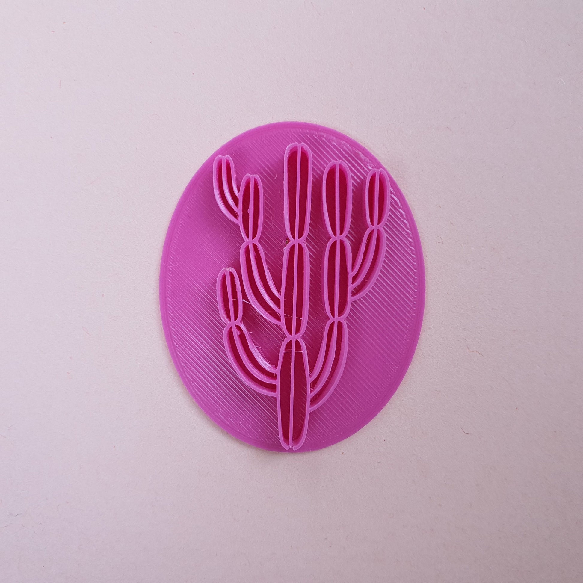 Polymer clay stamp "Cactus" 3D printed embossing - Luxy Kraft