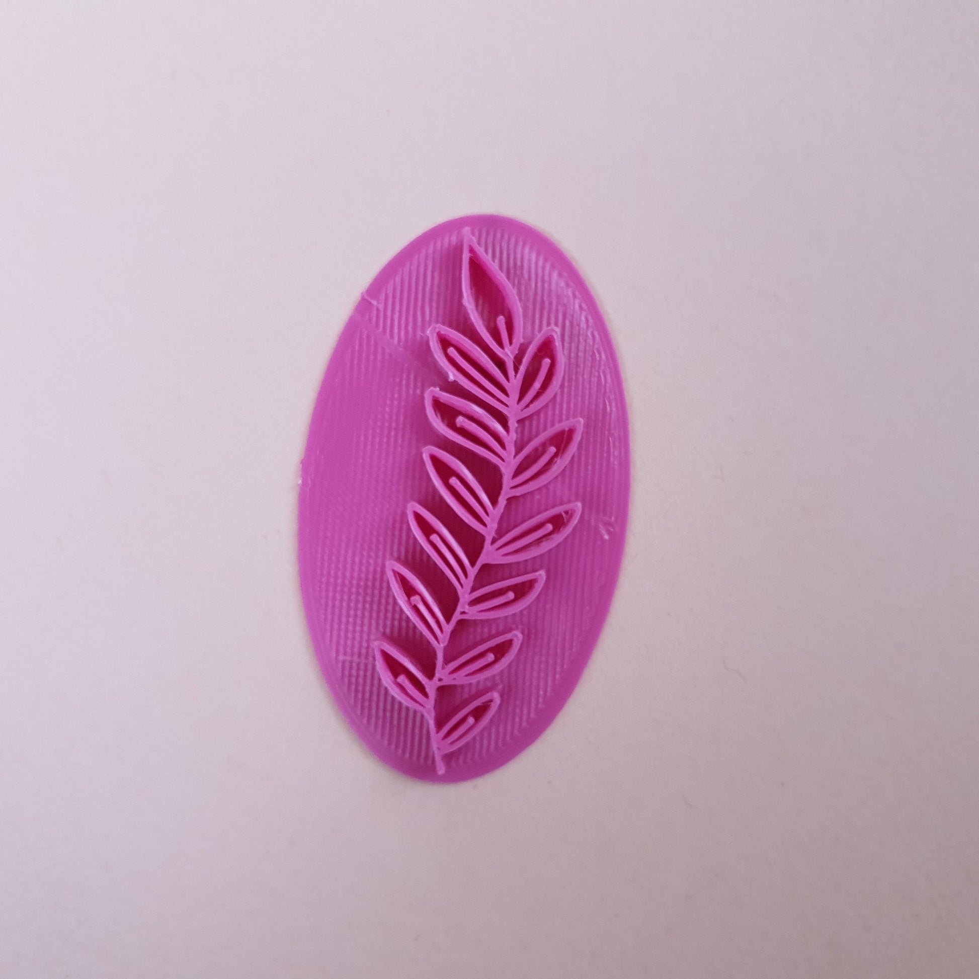 Polymer clay stamp "Leaves" 3D printed embossing