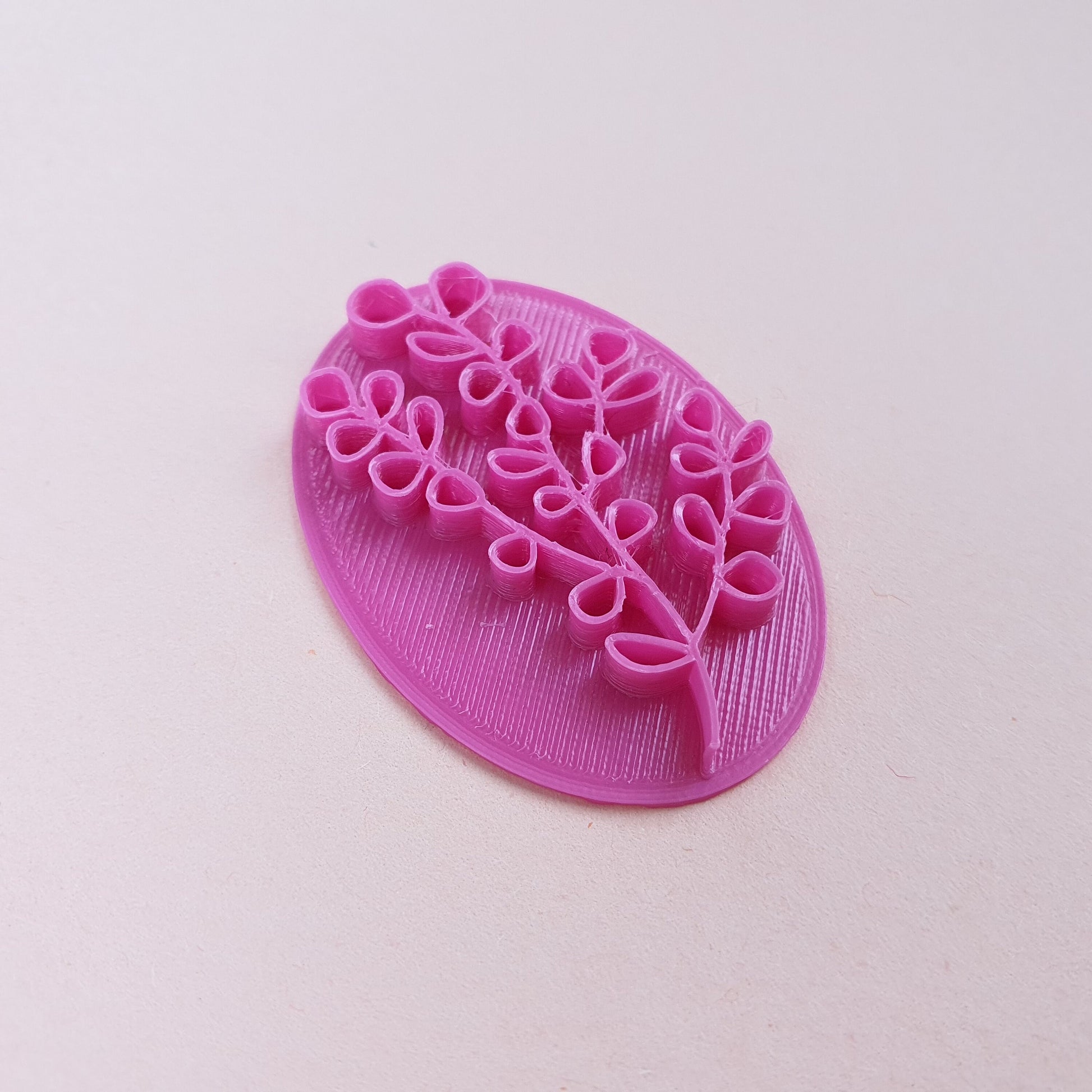 Polymer clay stamp "Leaves" 3D printed embossing