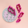Lightning Polymer clay 3D cutters Geometry shapes cutter set of 4 pcs - Luxy Kraft