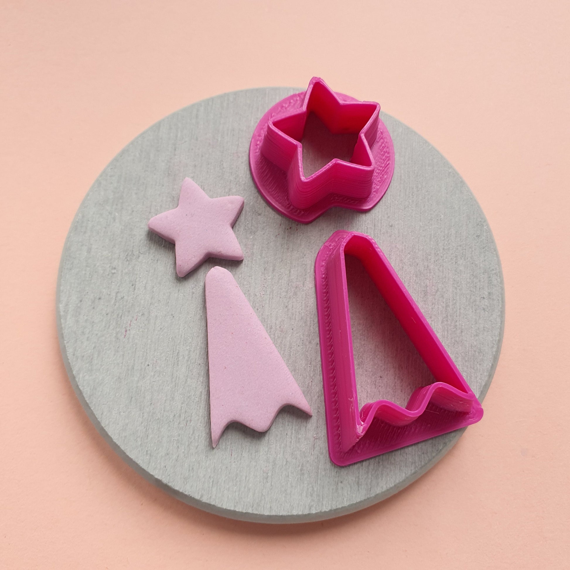 Earrings Polymer clay 3D cutters Geometry Jewelry Christmas tree shapes cutter set of 2 pcs - Luxy Kraft