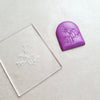 Embossing stamp for polymer clay "Blue bell" Floral texture plate Flower debossing stamp Acrylic stamps - Luxy Kraft