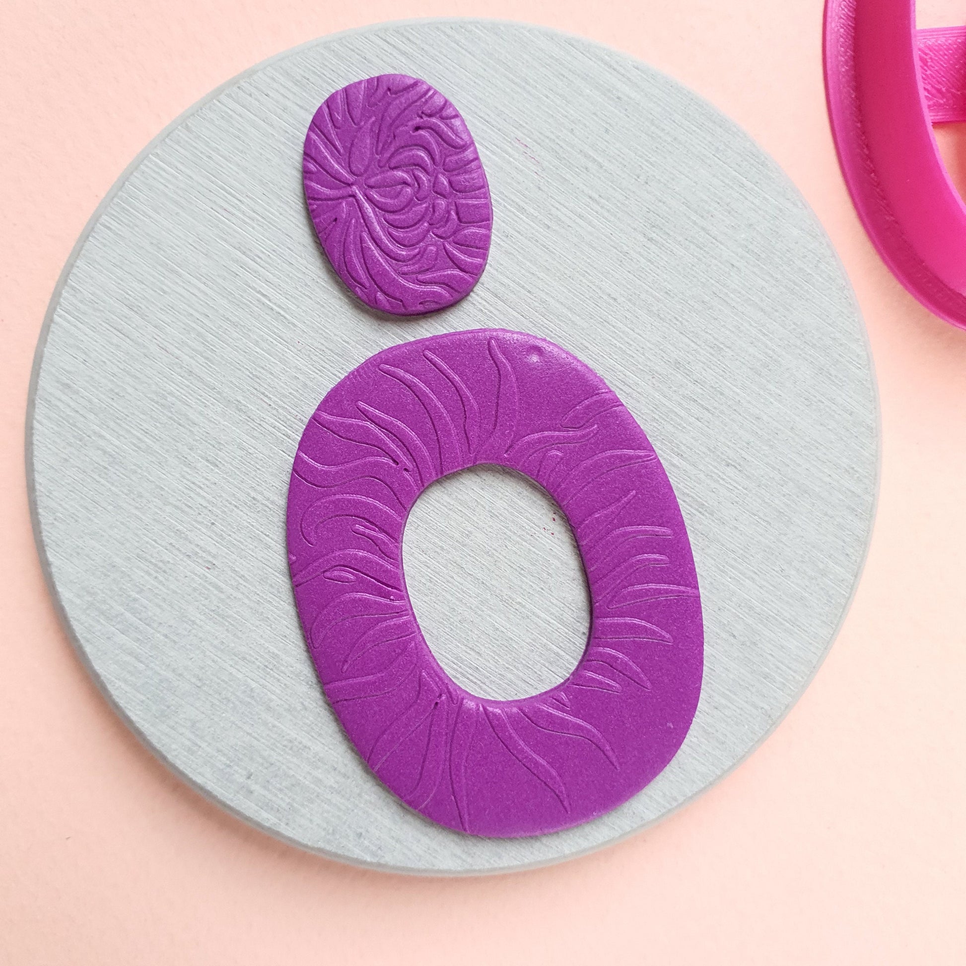 Oval Polymer clay 3D cutters Jewelry Earrings Geometry shape cutter - Luxy Kraft