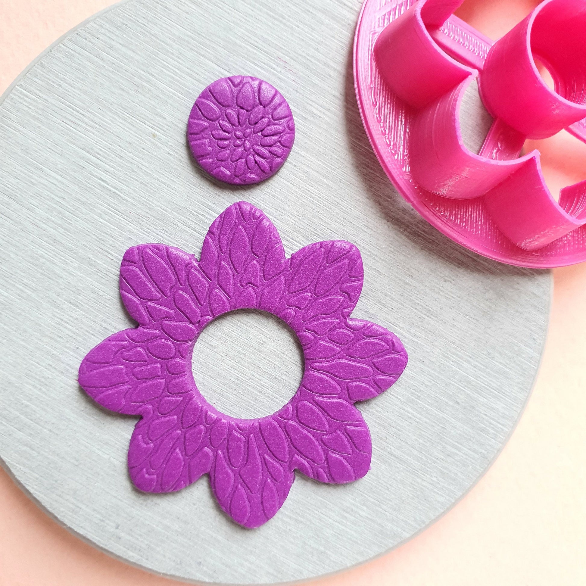 Flower Polymer clay 3D cutters Jewelry Earrings Geometry shape cutter - Luxy Kraft
