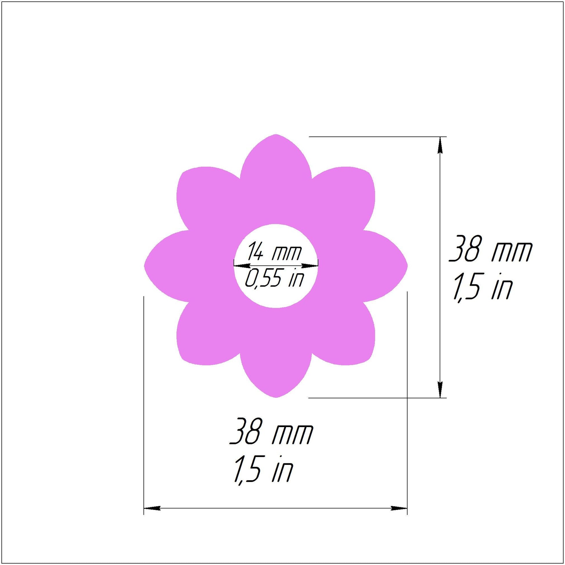 Flower Polymer clay 3D cutters Jewelry Earrings Geometry shape cutter - Luxy Kraft