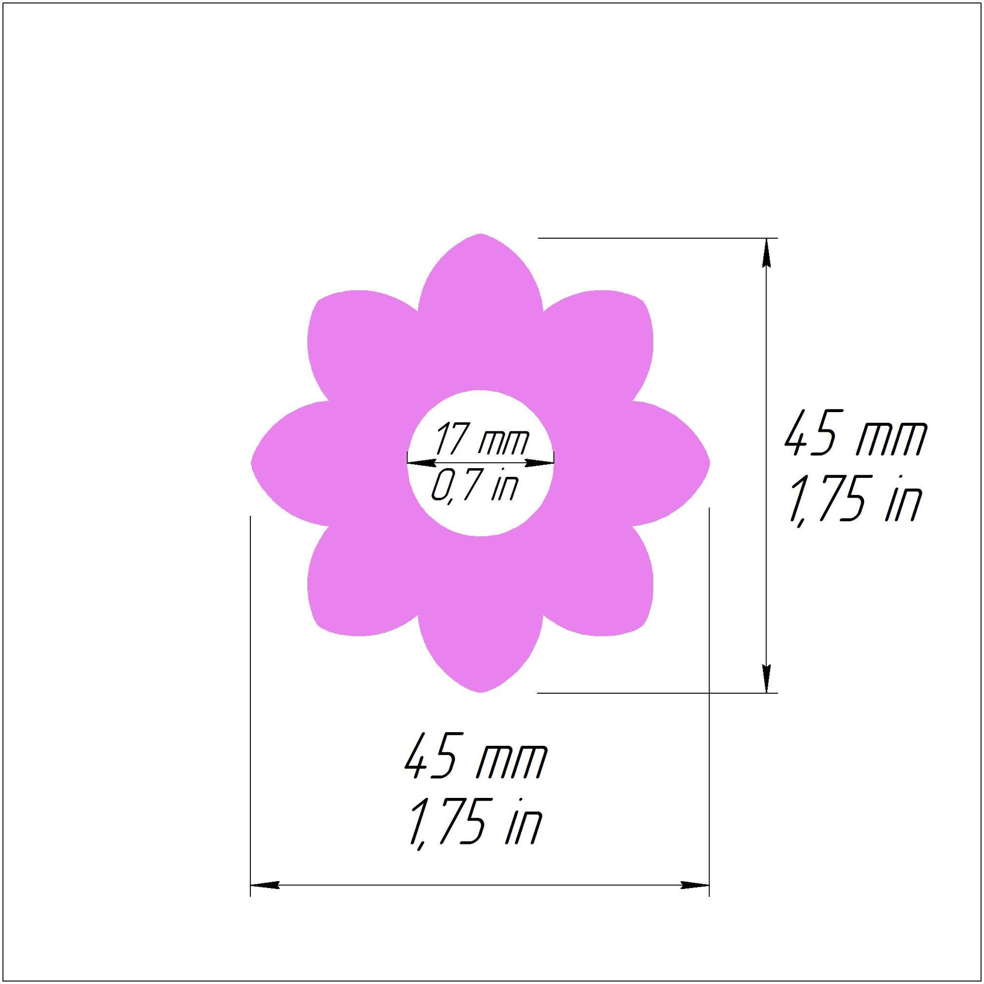 Flower Polymer clay 3D cutters Jewelry Earrings Geometry shape cutter - Luxy Kraft