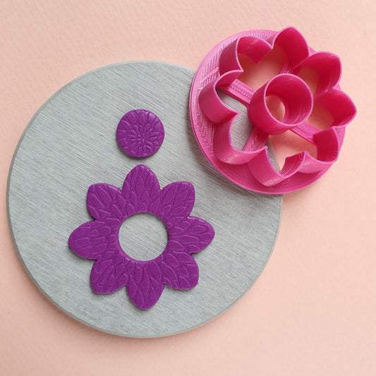 Flower Polymer clay 3D cutters Jewelry Earrings Geometry shape cutter - Luxy Kraft