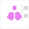 Polymer clay 3D cutters Jewelry Earrings Geometry shape 3 pcs set - Luxy Kraft