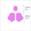 Polymer clay 3D cutters Jewelry Earrings Geometry shape 3 pcs set - Luxy Kraft